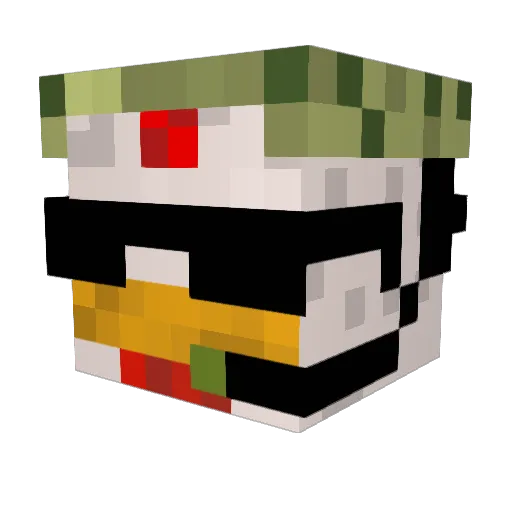 RocketMinecraft Minecraft avatar head, 3D render