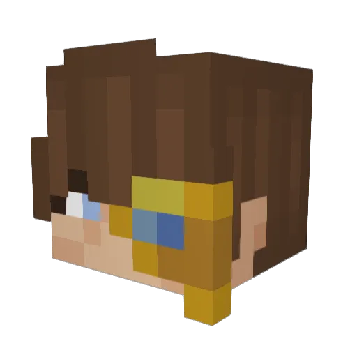 RocketPark69 Minecraft avatar head, 3D render