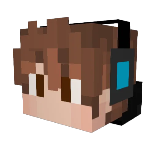 RocketRoger93 Minecraft avatar head, 3D render