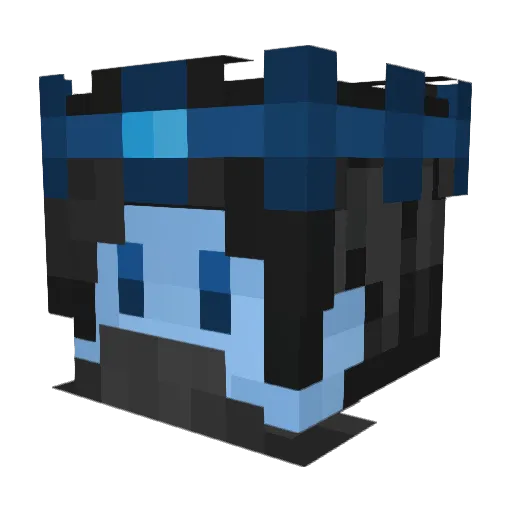 RocketRoyal Minecraft avatar head, 3D render