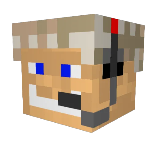 RocketST Minecraft avatar head, 3D render