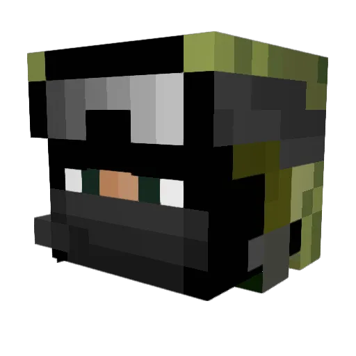 RocketSaturnV Minecraft avatar head, 3D render