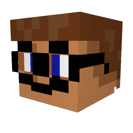 RocketSpeed1 Minecraft avatar head, 3D render