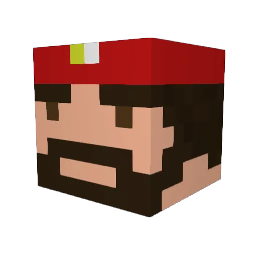 RocketWolf3788 Minecraft avatar head, 3D render