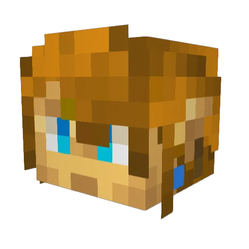 Rocketbombs Minecraft avatar head, 3D render