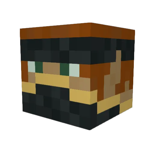 Rockets34 Minecraft avatar head, 3D render