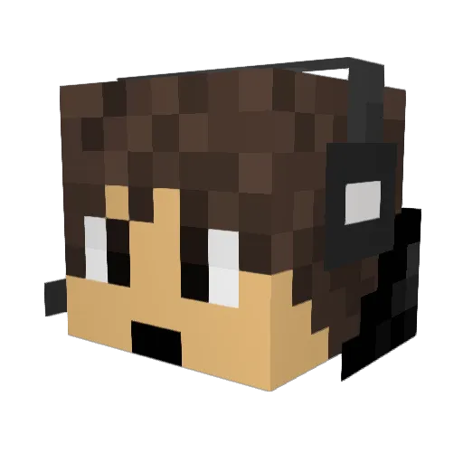 Rockett38 Minecraft avatar head, 3D render