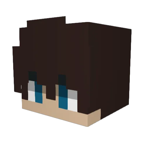 Rocketzzz Minecraft avatar head, 3D render