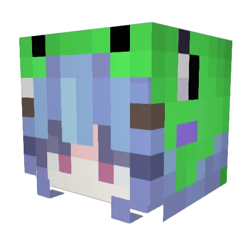 Rockie_v Minecraft avatar head, 3D render