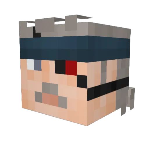 RockinJim Minecraft avatar head, 3D render