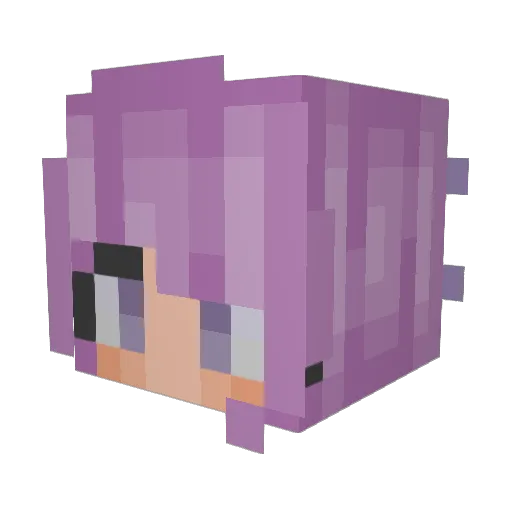 RockinRose22 Minecraft avatar head, 3D render