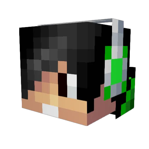 Rockin_Rollo Minecraft avatar head, 3D render