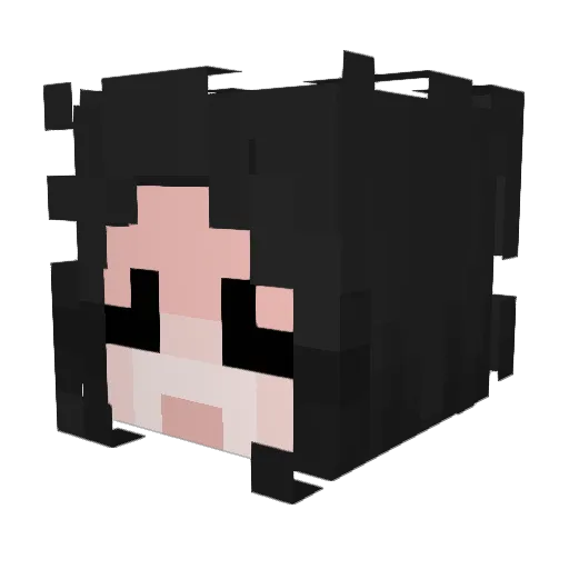 Rocking_MC_Girl Minecraft avatar head, 3D render
