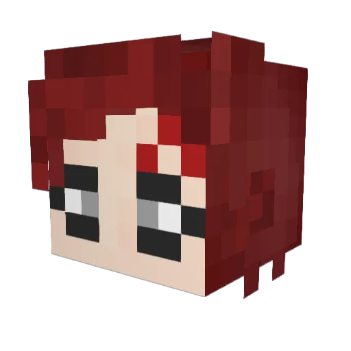 Rockingpokemon Minecraft avatar head, 3D render