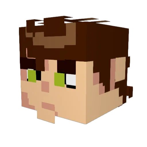 Rockingrockstar1 Minecraft avatar head, 3D render