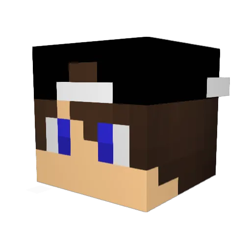 Rockisse Minecraft avatar head, 3D render