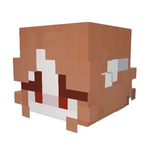 Rockitasauria Minecraft avatar head, 3D render