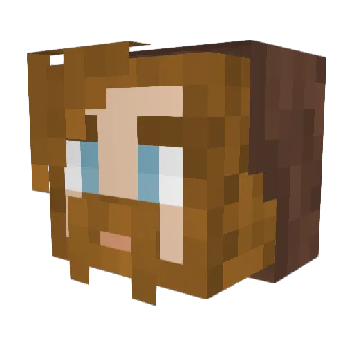 Rockjaw47 Minecraft avatar head, 3D render