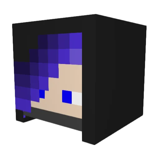 Rockman147 Minecraft avatar head, 3D render