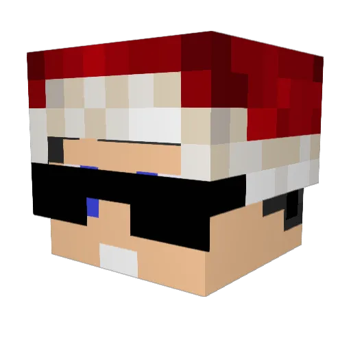 Rockmanzero Minecraft avatar head, 3D render