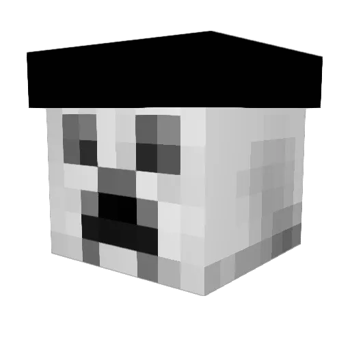 RocknGothAlien Minecraft avatar head, 3D render