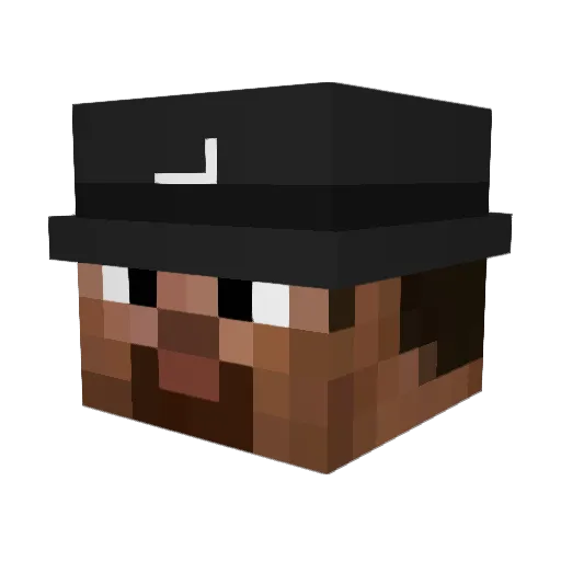 RockoCuack_ Minecraft avatar head, 3D render