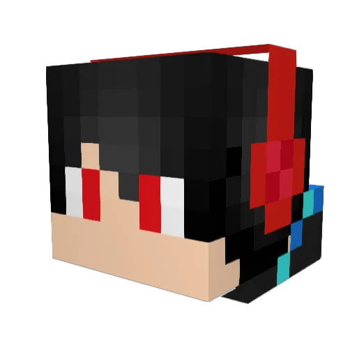 RockoMoly Minecraft avatar head, 3D render