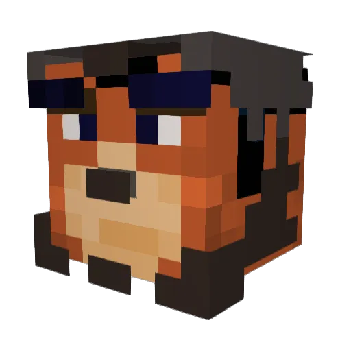 RockoTheBigDog Minecraft avatar head, 3D render