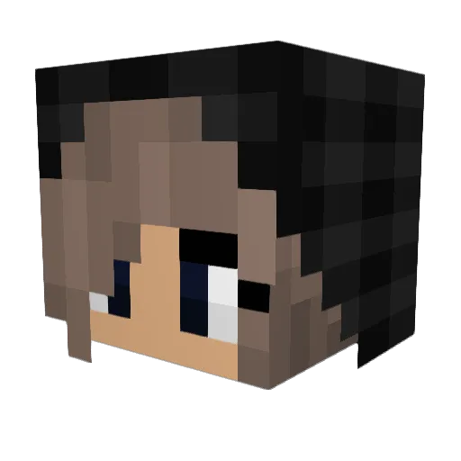 Rockpop1234 Minecraft avatar head, 3D render