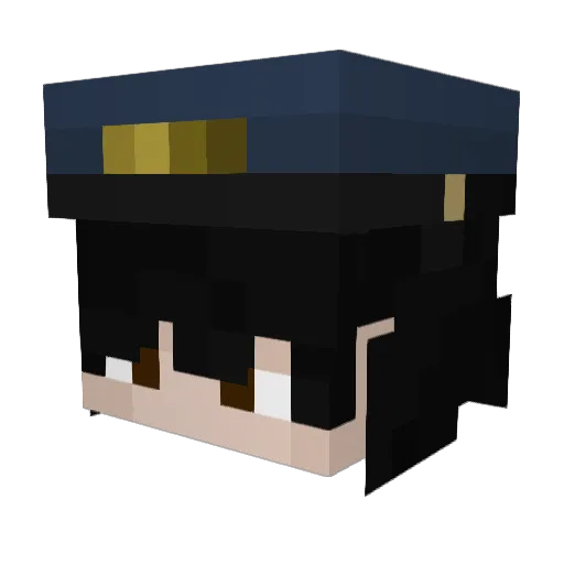 Rockpyst Minecraft avatar head, 3D render