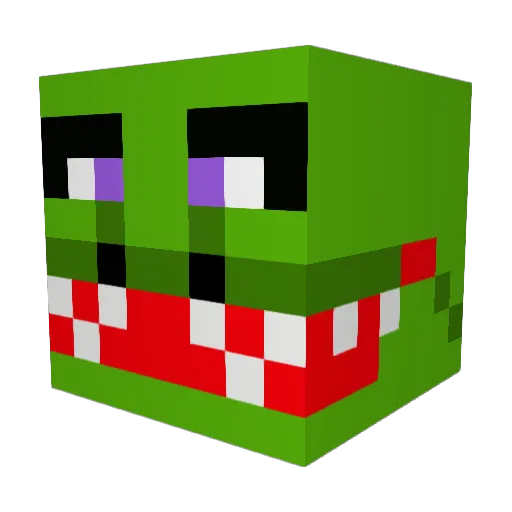 Rockrack Minecraft avatar head, 3D render
