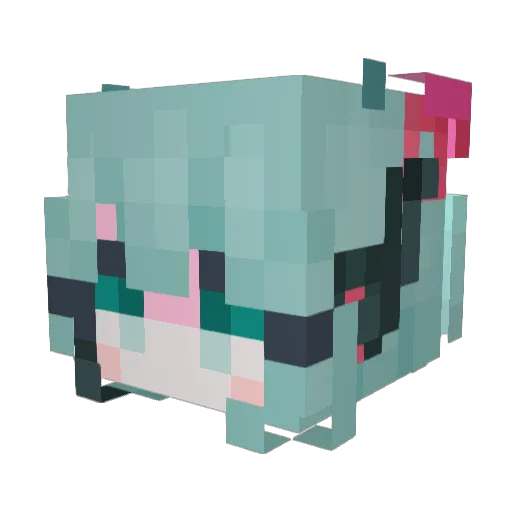 Rockruff96 Minecraft avatar head, 3D render