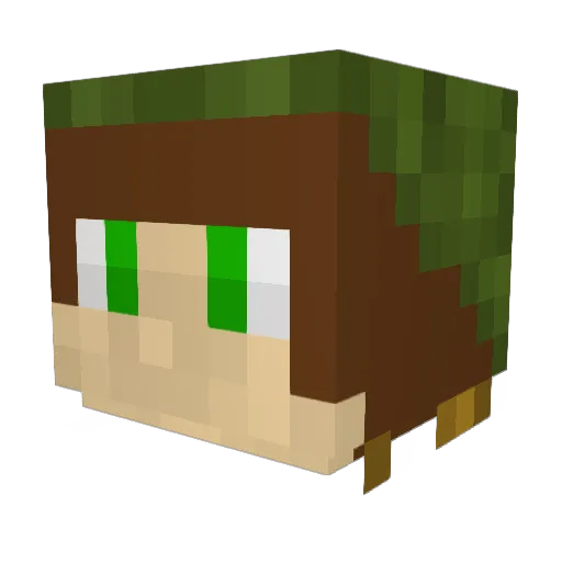 Rockshaw Minecraft avatar head, 3D render