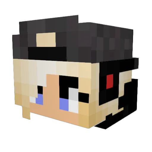 Rockshouse Minecraft avatar head, 3D render