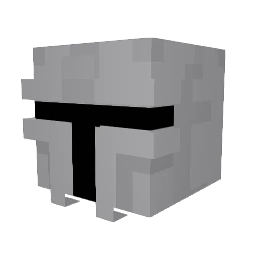 Rockstadium Minecraft avatar head, 3D render