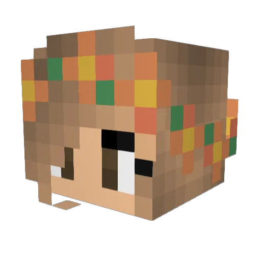 RockstarAda Minecraft avatar head, 3D render
