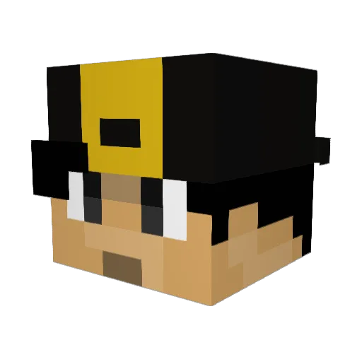 Rocktilleri Minecraft avatar head, 3D render