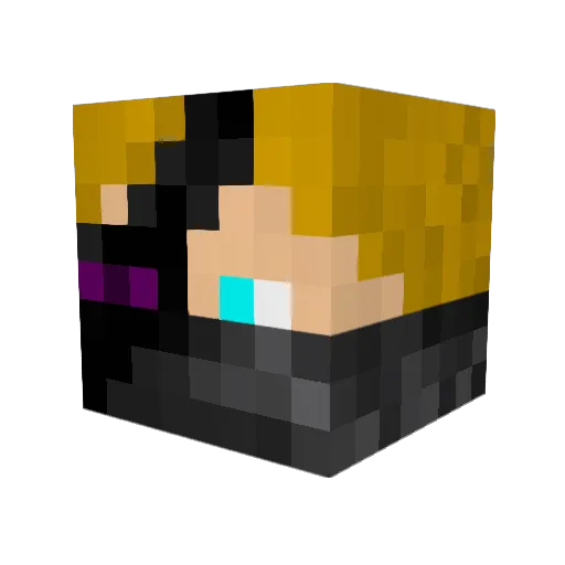 Rockulous Minecraft avatar head, 3D render