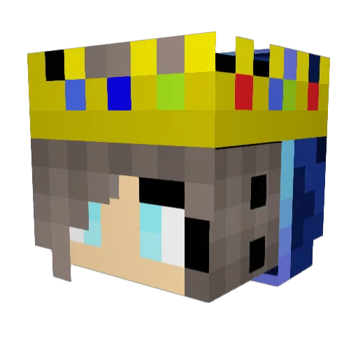 Rocky007rs Minecraft avatar head, 3D render