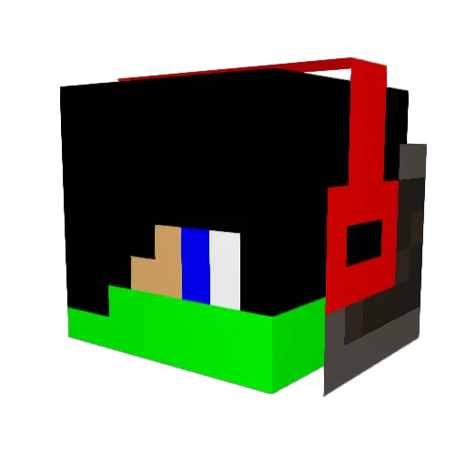 Rocky034 Minecraft avatar head, 3D render