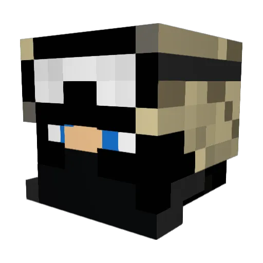 Rocky2008LB Minecraft avatar head, 3D render