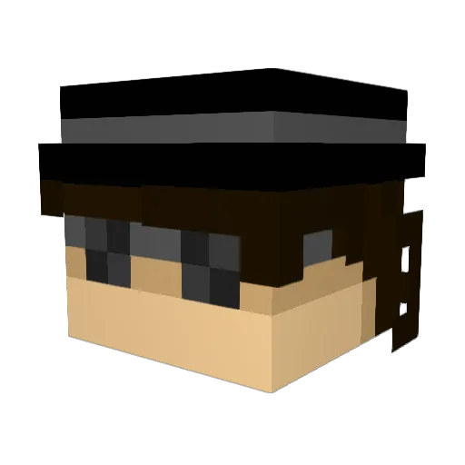 Rocky360 Minecraft avatar head, 3D render