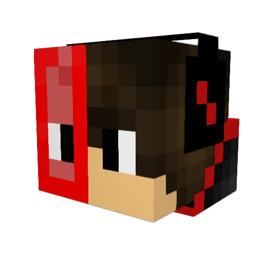 Rocky89t Minecraft avatar head, 3D render