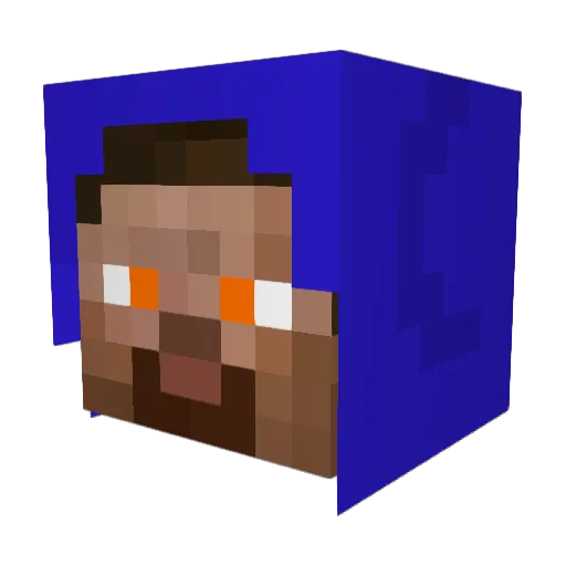 RockyCarp Minecraft avatar head, 3D render