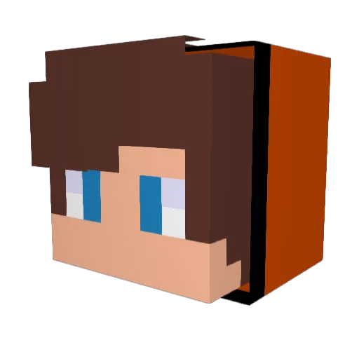 RockyMan06 Minecraft avatar head, 3D render