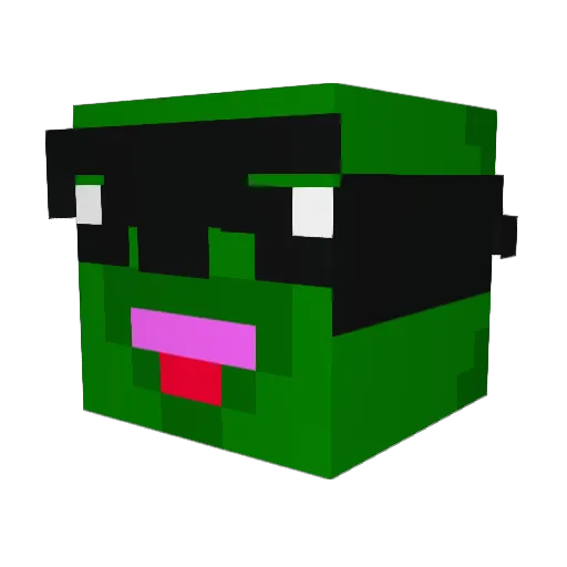 RockyRibbit Minecraft avatar head, 3D render