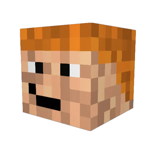 RockyTheKing Minecraft avatar head, 3D render