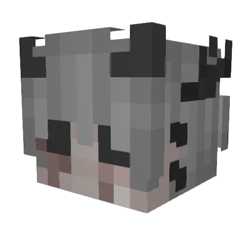 Rocky_Balboa_ Minecraft avatar head, 3D render