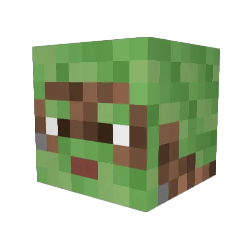 Rockyou Minecraft avatar head, 3D render