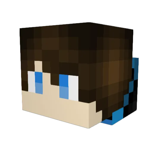 Rockyozen Minecraft avatar head, 3D render